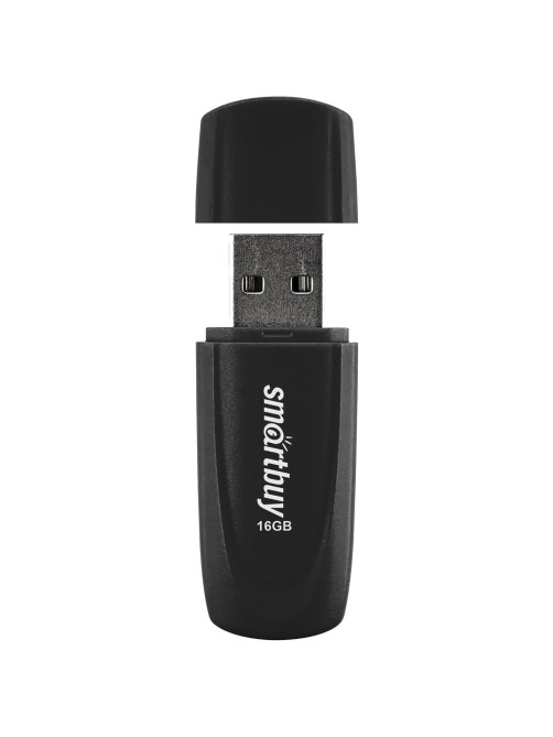 Флеш-диск 16 GB SMARTBUY Scout USB 2.0, черный, SB016GB2SCK