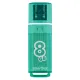 Флеш-диск 8 GB, SMARTBUY Glossy, USB 2.0, зеленый, SB8GBGS-G
