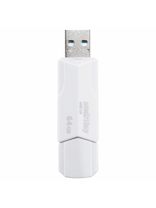 Флеш-диск 64 GB SMARTBUY Clue, USB 2.0, белый, SB64GBCLU-W