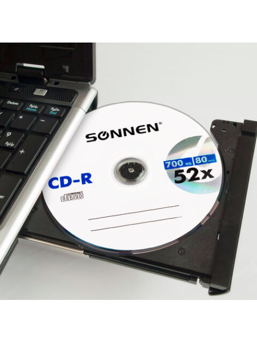 Диск CD-R SONNEN 700 Mb 52x Bulk (термоусадка без шпиля), КОМПЛЕКТ 50 шт., 512571
