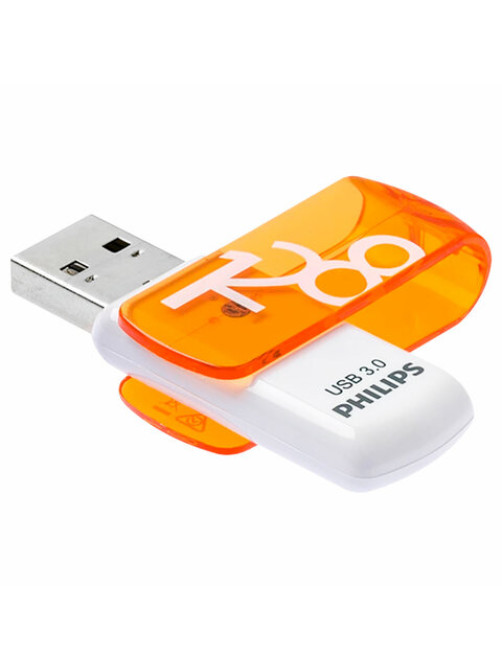 Флеш-диск 128 GB PHILIPS VIVID, разъем USB 3.0, желтый, FM12FD00B/97