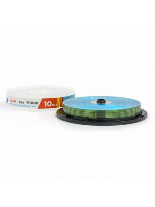 Диск CD-R MIREX, 700 Мб, 48x, Cake Box (упаковка на шпиле), КОМПЛЕКТ 10 шт., UL120051A8L