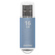 Флеш-диск 16 GB, SMARTBUY V-Cut, USB 2.0, металлический корпус, синий, SB16GBVC-B