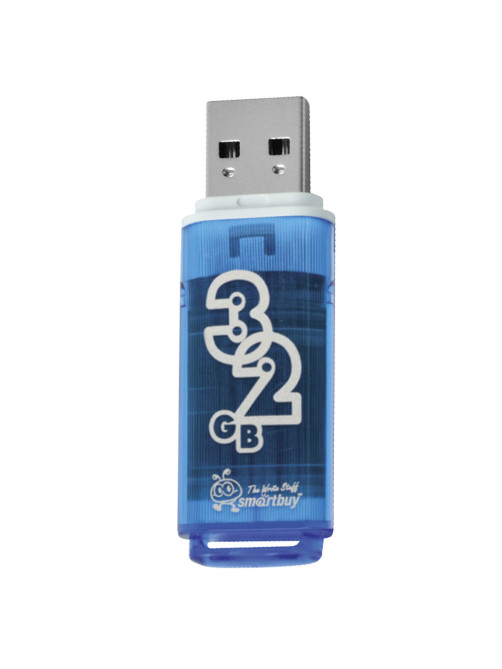 Флеш-диск 32 GB, SMARTBUY Glossy, USB 2.0, синий, SB32GBGS-B