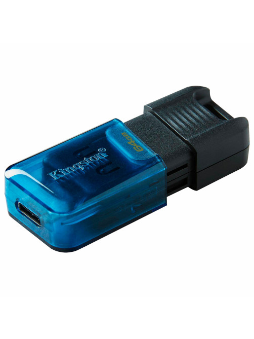 Флеш-диск 64 GB KINGSTON DataTraveler 80M, разъем Type-C 3.2, черный, DT80M/64GB