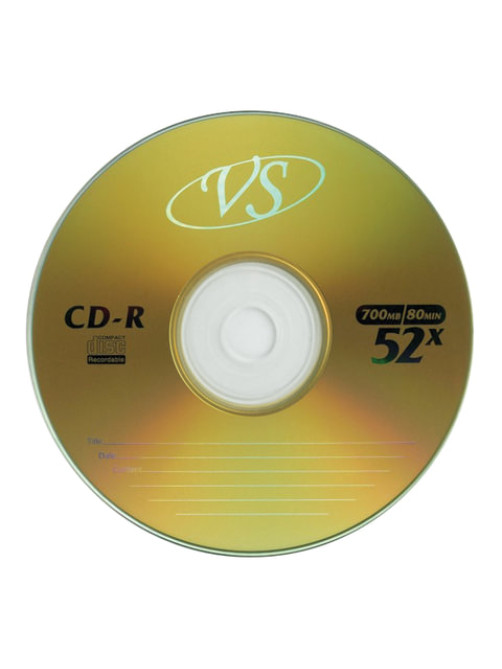 Диск CD-R VS, 700 Mb, 52х, бумажный конверт (1 штука)