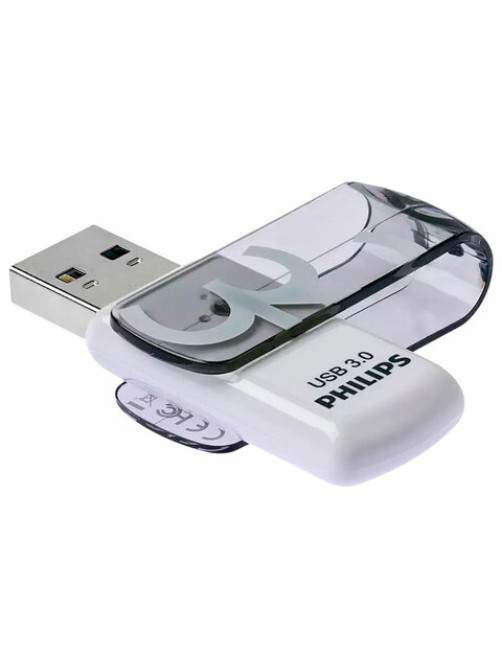 Флеш-диск 32 GB PHILIPS VIVID, разъем USB 3.0, черный, FM32FD00B/97