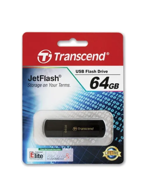Флеш-диск 64 GB, TRANSCEND Jet Flash 350, USB 2.0, черный, TS64GJF350