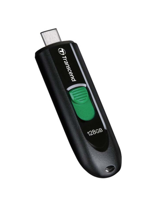 Флеш-диск 128 GB TRANSCEND JetFlash 790C, разъем USB Type-С, черный/зеленый, TS128GJF790C
