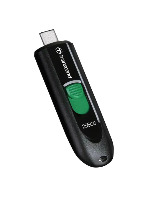 Флеш-диск 256GB TRANSCEND JetFlash 790C, разъем USB Type-С, черный/зеленый, TS256GJF790C