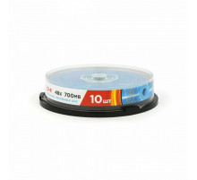 Диск CD-R MIREX, 700 Мб, 48x, Cake Box (упаковка на шпиле), КОМПЛЕКТ 10 шт., UL120051A8L