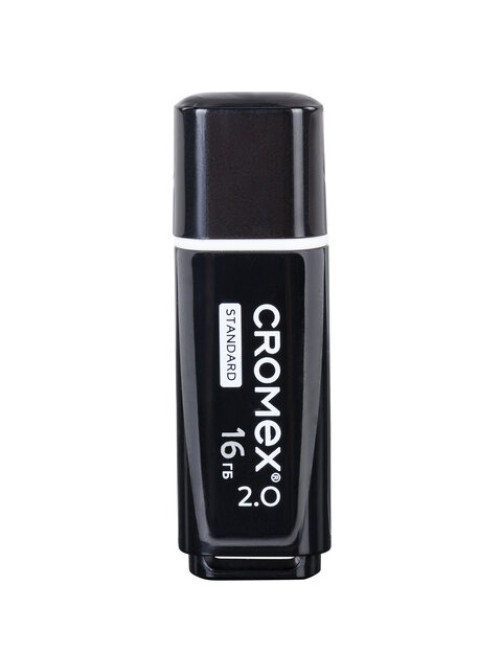 Флеш-диск 16 GB, CROMEX (КРОМЕКС) Standard USB 2.0, черный, 514158