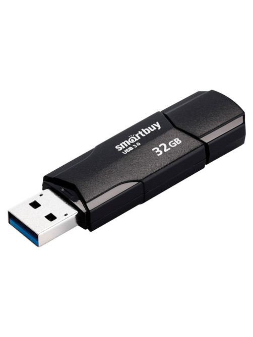 Флеш-диск 32GB SMARTBUY Clue USB 2.0, черный, SB32GBCLU-K