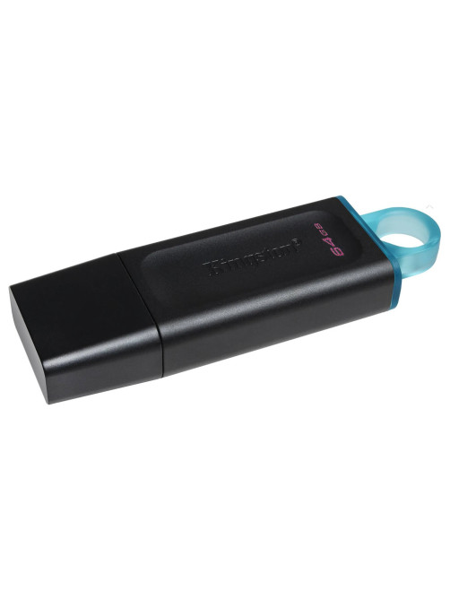 Флеш-диск 64 GB KINGSTON DataTraveler Exodia, разъем USB 3.2, черный/бирюзовый, DTX/64GB