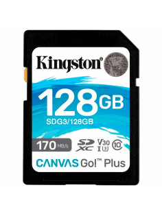 Карта памяти SDXC 128GB KINGSTON Canvas Go Plus, UHS-I U3, 170 Мб/с (class 10), SDG3/128GB