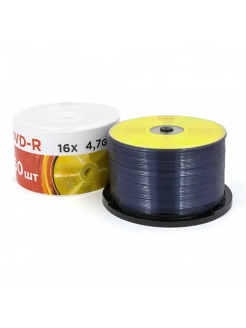 Диск DVD-R MIREX, 4,7 Гб, 16x, Cake Box (упаковка на шпиле), КОМПЛЕКТ 50 шт., UL130003A1B