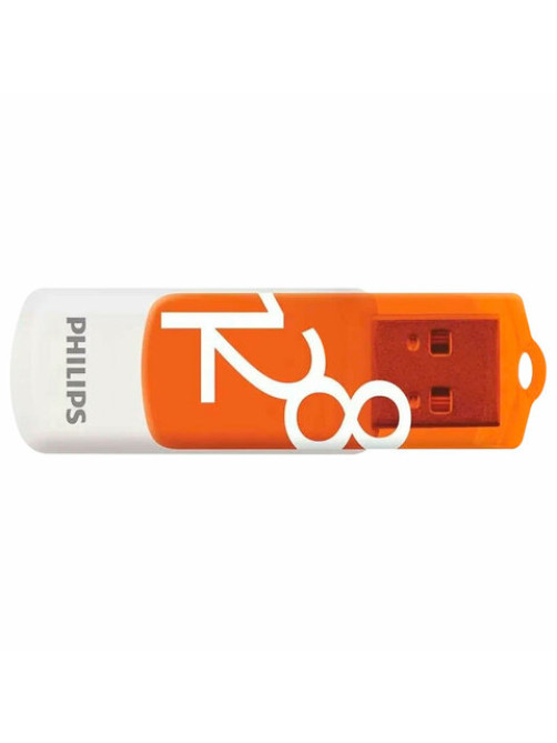 Флеш-диск 128 GB PHILIPS VIVID, разъем USB 2.0, желтый, FM12FD05B/97