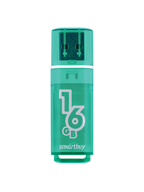 Флеш-диск 16 GB, SMARTBUY Glossy, USB 2.0, зеленый, SB16GBGS-G