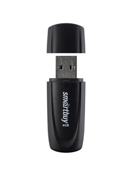 Флеш-диск 4 GB SMARTBUY Scout USB 2.0, черный, SB004GB2SCK