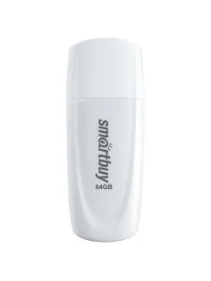 Флеш-диск 64 GB SMARTBUY Scout USB 2.0, белый, SB064GB2SCW