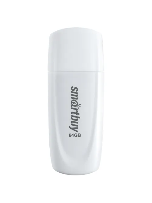 Флеш-диск 64 GB SMARTBUY Scout USB 2.0, белый, SB064GB2SCW