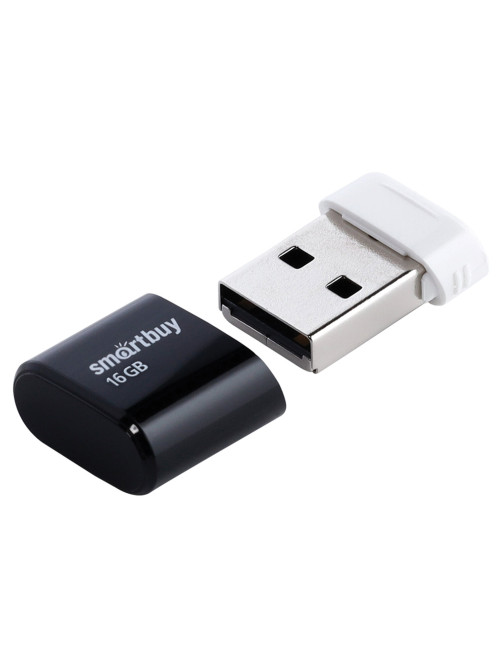 Флеш-диск 16 GB, SMARTBUY Lara, USB 2.0, черный, SB16GBLARA-K