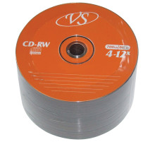 Диск CD-RW VS 700 Mb 4-12x Bulk (термоусадка без шпиля), КОМПЛЕКТ 50 шт., VSCDRWB5001