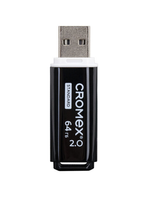 Флеш-диск 64 GB, CROMEX (КРОМЕКС) Standard USB 2.0, черный, 514160