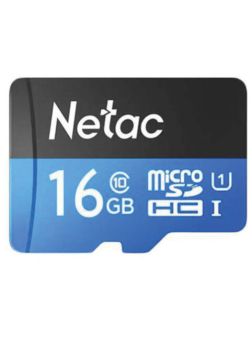 Карта памяти microSDHC 16 ГБ NETAC P500 Standard, UHS-I U1,80 Мб/с (class 10), адаптер, NT02P500STN-016G-R