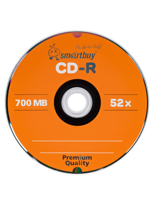 Диски CD-R SMARTBUY, 700 Мб, 52x, Bulk (упаковка на шпиле), КОМПЛЕКТ 100 шт., SBCD-R100S