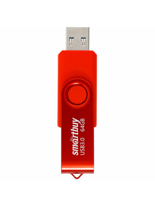 Флеш-диск 64 GB SMARTBUY Twist USB 3.0, красный, SB064GB3TWR