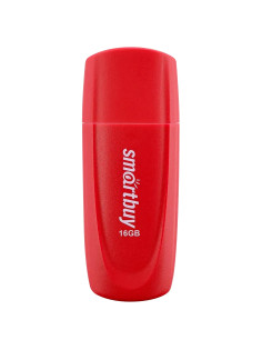 Флеш-диск 16 GB SMARTBUY Scout USB 2.0, красный, SB016GB2SCR