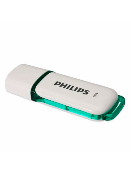 Флеш-диск 8 GB PHILIPS SNOW, разъем USB 2.0, зеленый, FM08FD70B/97