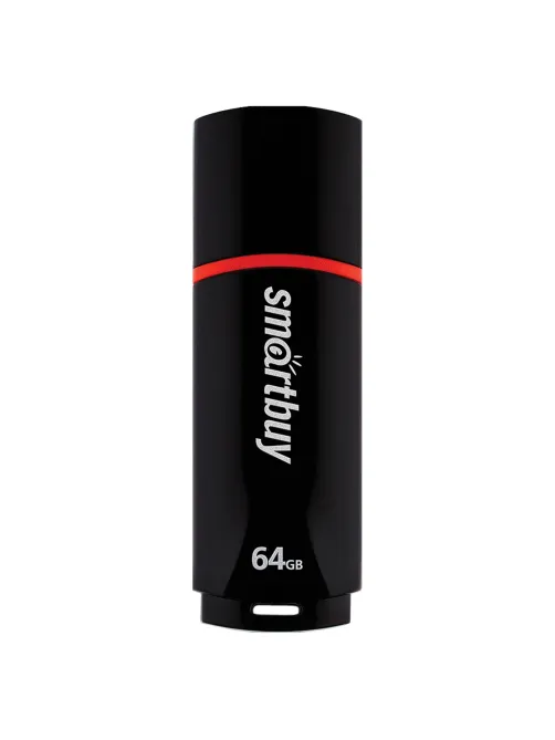 Флеш-диск 64 GB, SMARTBUY Crown, USB 2.0, черный, SB64GBCRW-K