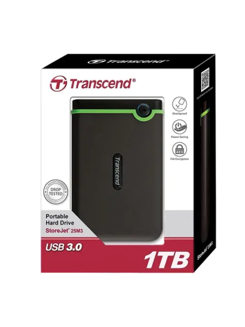 Внешний жесткий диск TRANSCEND StoreJet 25M3S 1TB, 2.5