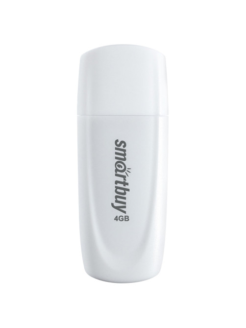 Флеш-диск 4 GB SMARTBUY Scout, USB 2.0, белый, SB004GB2SCW