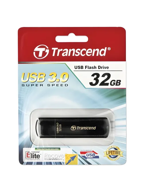 Флеш-диск 32 GB, TRANSCEND Jetflash 700, USB 3.0, черный, TS32GJF700