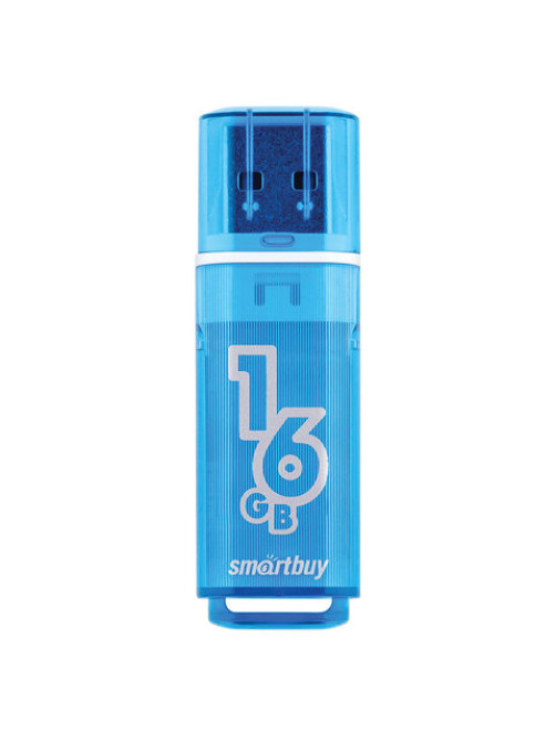 Флеш-диск 16 GB, SMARTBUY Glossy, USB 2.0, синий, SB16GBGS-B