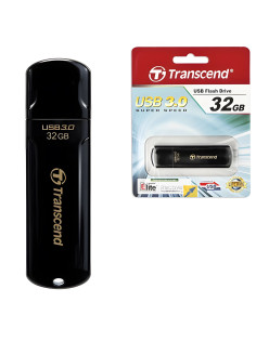 Флеш-диск 32 GB, TRANSCEND Jetflash 700, USB 3.0, черный, TS32GJF700