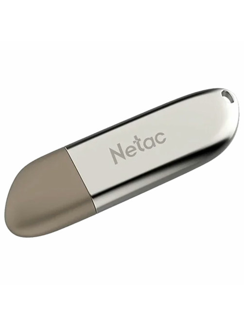 Флеш-диск 64 GB NETAC U352, USB 2.0, металлический корпус, серебристый, NT03U352N-064G-20PN