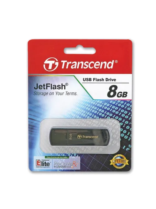 Флеш-диск 8 GB, TRANSCEND Jet Flash 350, USB 2.0, черный, TS8GJF350