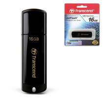 Флеш-диск 16 GB, TRANSCEND Jet Flash 350, USB 2.0, черный, TS16GJF350