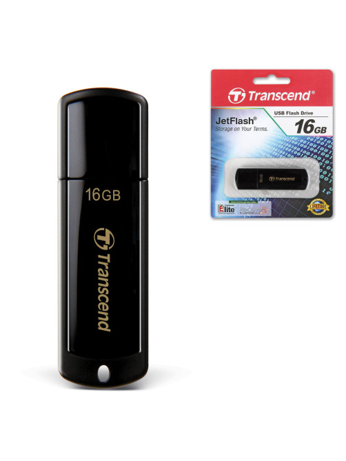 Флеш-диск 16 GB, TRANSCEND Jet Flash 350, USB 2.0, черный, TS16GJF350