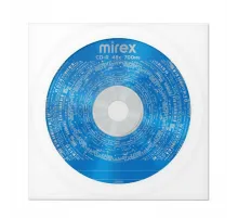 Диск CD-R MIREX, 700 Мб, 48x, бумажный конверт, 1 штука, UL120051A8C