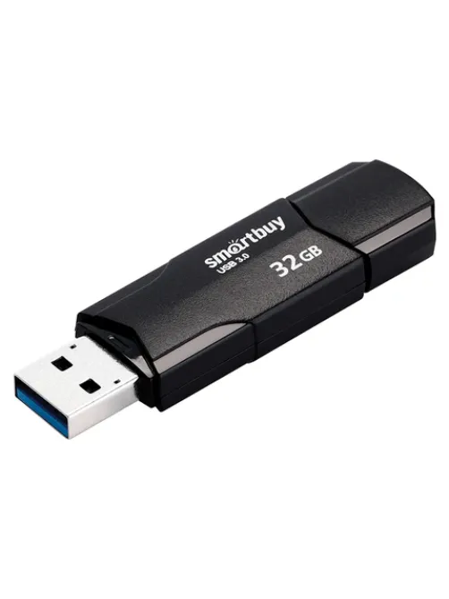Флеш-диск 32GB SMARTBUY Clue USB 2.0, черный, SB32GBCLU-K