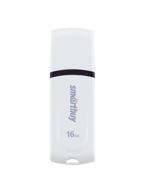 Флеш-диск 16 GB, SMARTBUY Paean, USB 2.0, белый, SB16GBPN-W