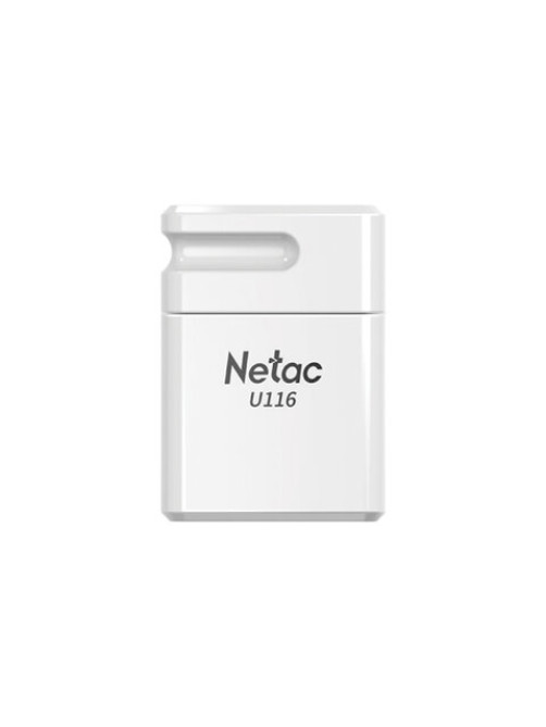 Флеш-диск 64 GB NETAC U116, USB 2.0, белый, NT03U116N-064G-20WH