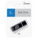 Флеш-диск 8 GB, SMARTBUY Glossy, USB 2.0, черный, SB8GBGS-K