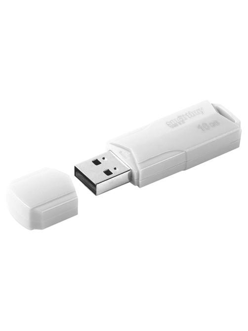 Флеш-диск 16 GB SMARTBUY Clue USB 2.0, белый, SB16GBCLU-W