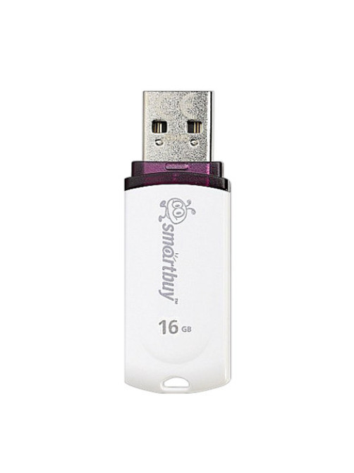 Флеш-диск 16 GB, SMARTBUY Paean, USB 2.0, белый, SB16GBPN-W